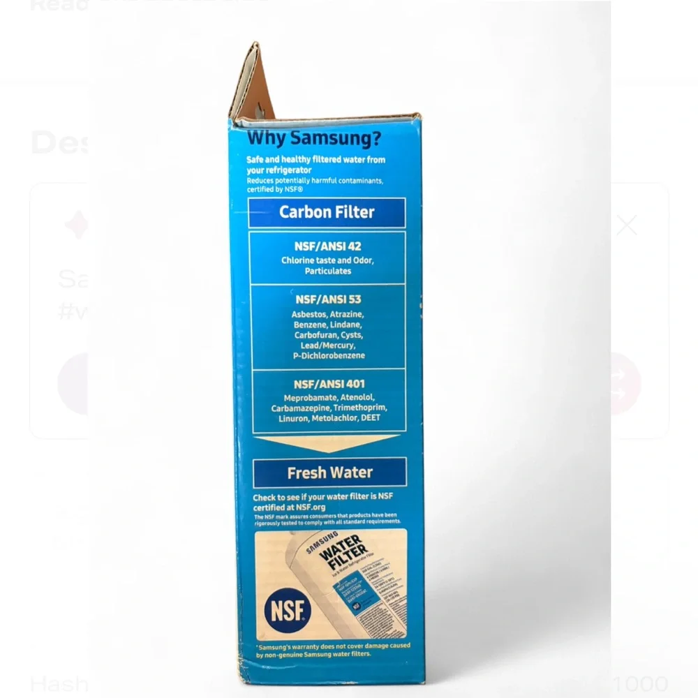 Samsung Refrigerator Water Filter - Blue and White